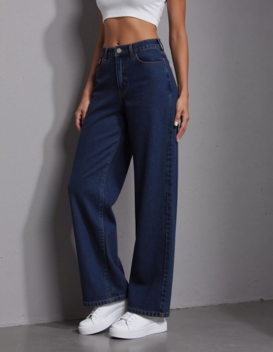 Denim-look Sweatpants Dark