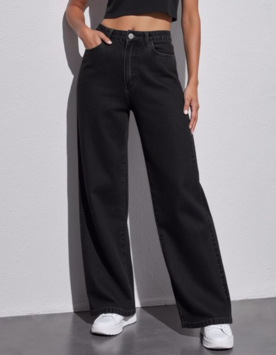 Denim-look Sweatpants Black
