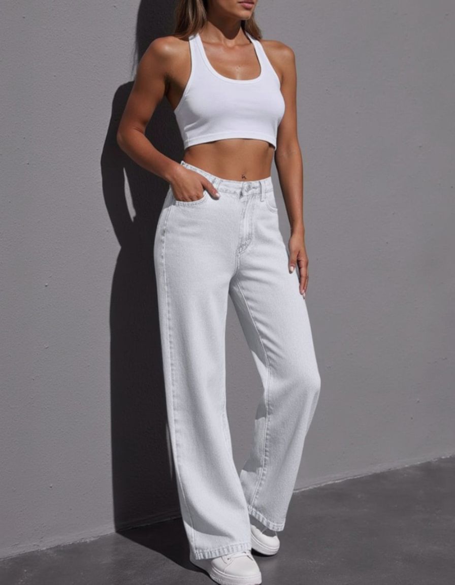 Denim-look Sweatpants Washed